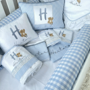 Ajuar Cuadros Azul Cielo