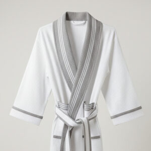 Bata personalizada en waffle y toalla