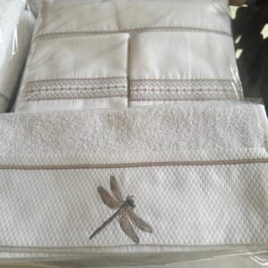 Juego de sábanas y toallas en algodón egipcio 600 hilos